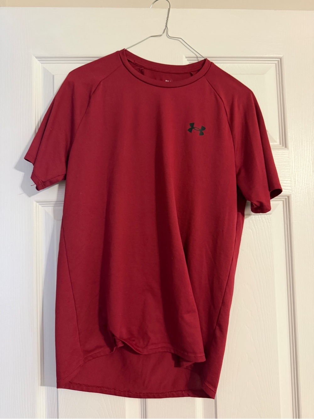 Under Armour Men's Short Sleeve Performance Tee - Deep Red with Black Logo